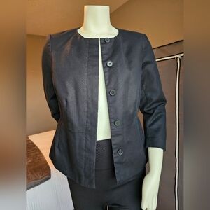 Liz Claiborne, M, Blk, Dress Jacket/Blazer, Long Sleeve, Lg. Buttons